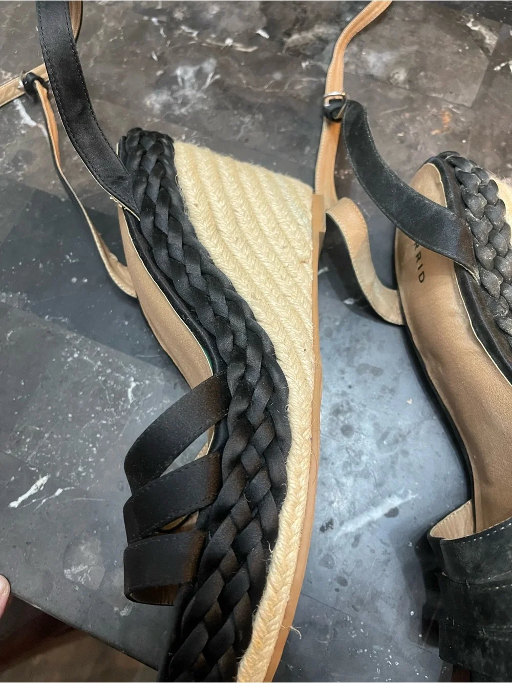 Torrid Black Espadrille Wedge Sandals | Size 9.5W (Wide Width)